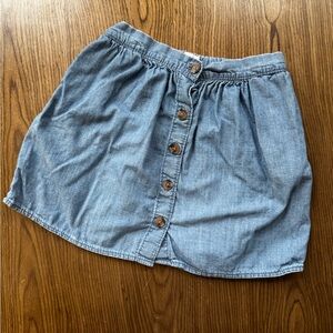 3 FOR $15 - Girls lightweight cotton denim button down mini skirt H&M 7-8 yrs